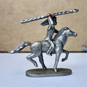 Spoontiques Pewter Native American on Horseback Figurine PP187 Collectible